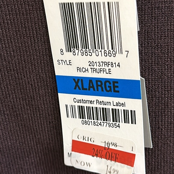 Charter Club Brown light knit vest Rayon/Nylon Size XL-NWT - Picture 3 of 5